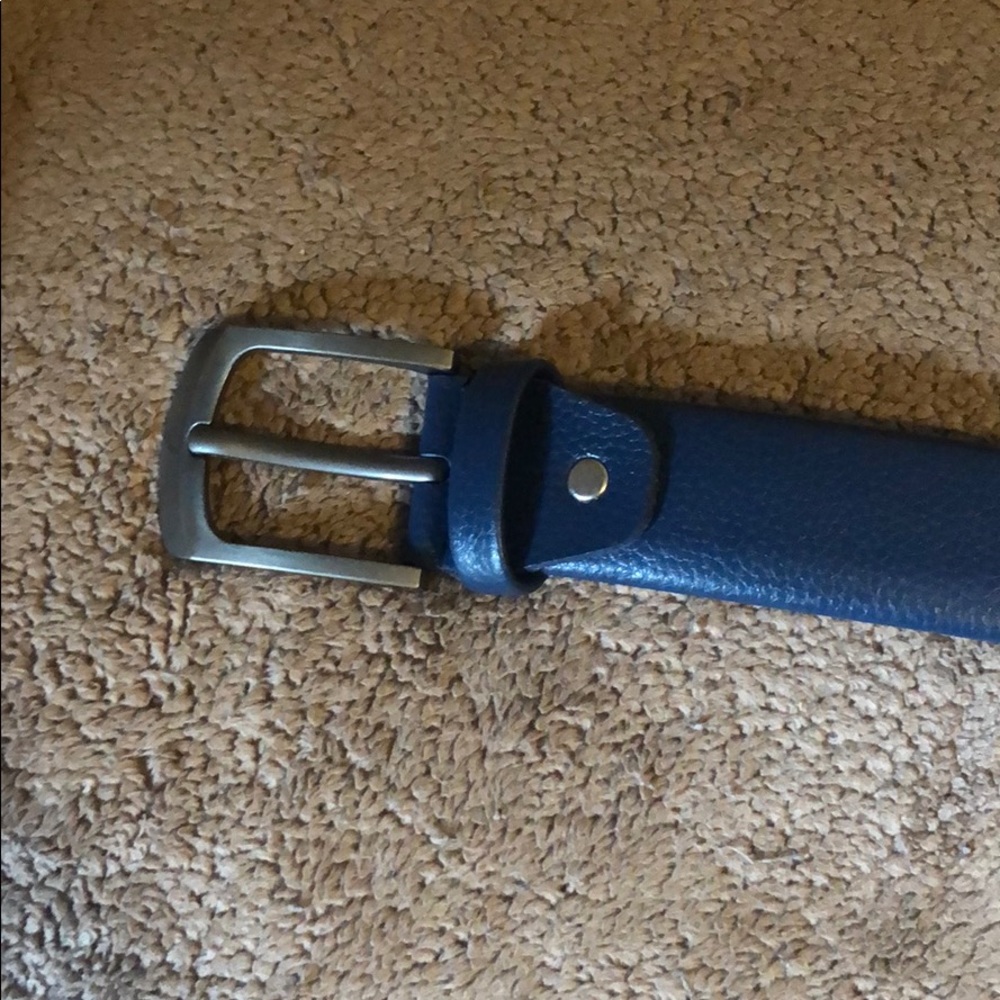 2/$30 Pebbled navy belt never worn